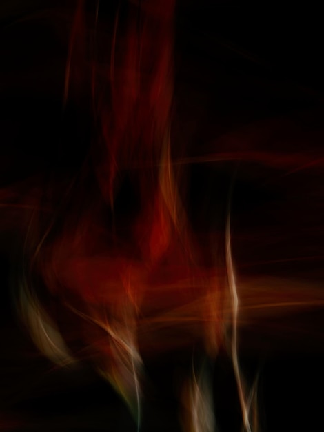 Фото Цифровое композитное изображение световой живописи на черном фоне