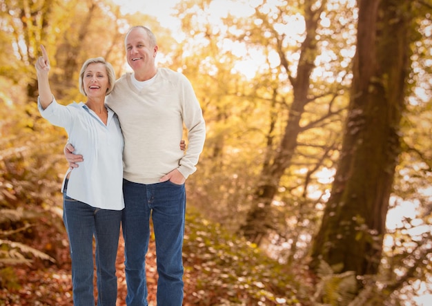 Digital composite of loving couple