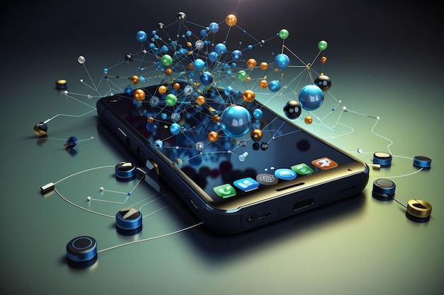 Цифровые связи: 3D-мобильный телефон с коммуникацией в социальных сетях