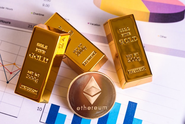 The digital currency of the golden Ethereum token acquires more economic value than the gold.