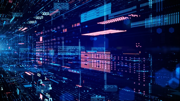デジタルサイバースペースとデータネットワーク接続