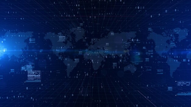 Digital Cyberspace and Digital Data Network Connections HighSpeed Connection