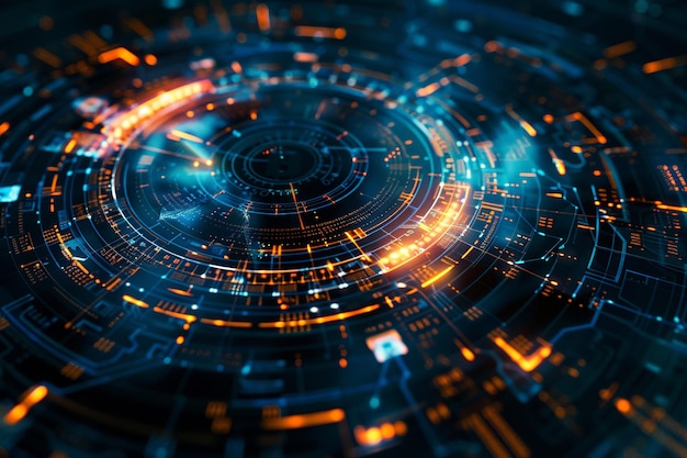 digital cyberspace with particles and digital data network connections concept technology abstract blockchain technology background cryptocurrency network and programming concept