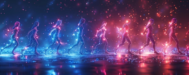 A Digital Dance Interconnected Background