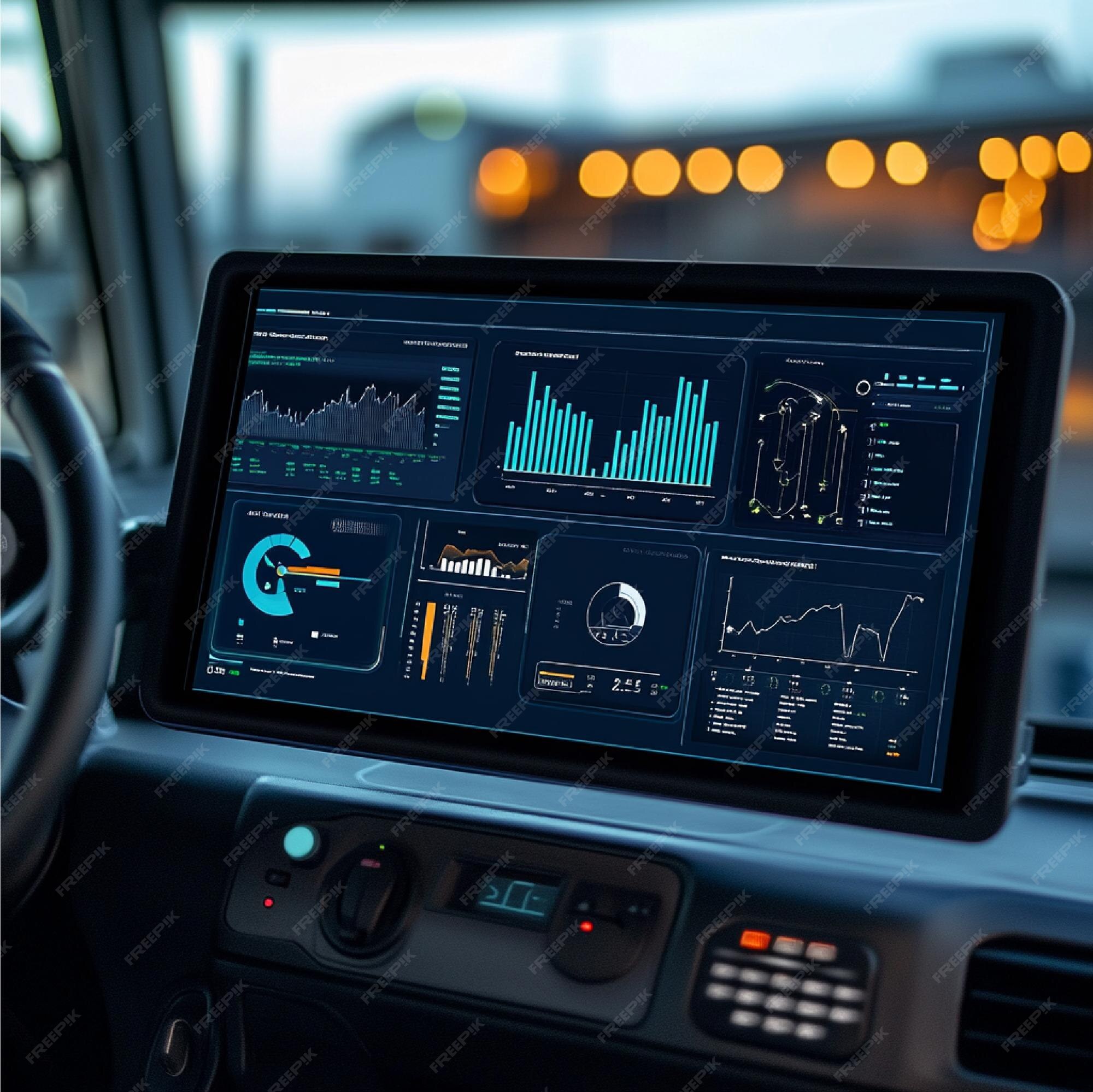 A digital dashboard monitoring performance and efficiency of automated ...