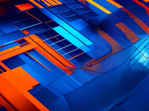 digital data backgroud blue and bright orange hd image download