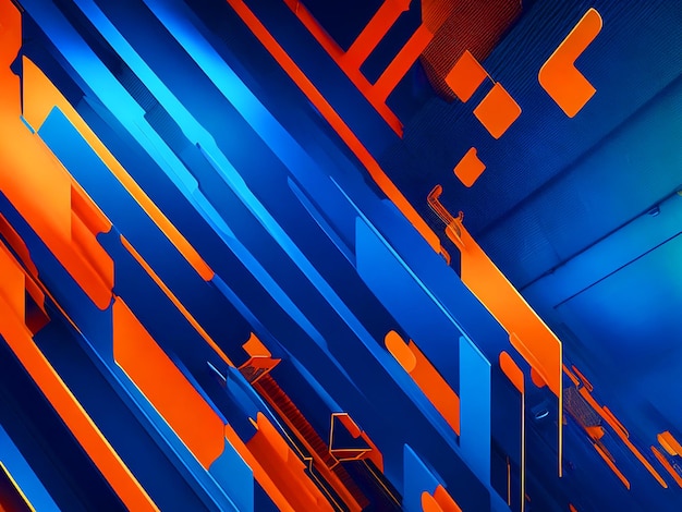 digital data backgroud blue and bright orange hd image download