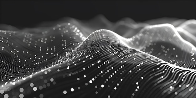 digital data flow represented by interconnected dots and lines in a 3d rendering concept digital data flow interconnected dots lines 3d rendering