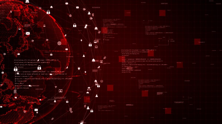 Digital data network connections background concept