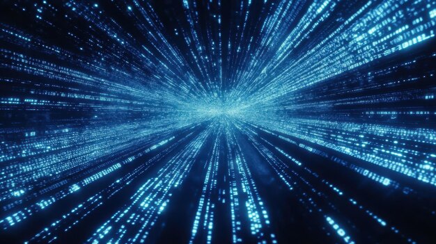 適合技術和數據可視化項目嘅二進制代碼數碼數據流