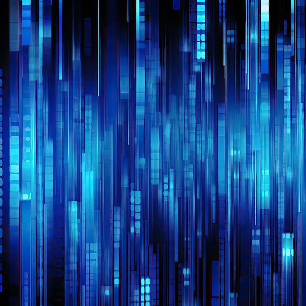 Foto flussi di dati digitali modello futuristico senza cuciture blu vibrante