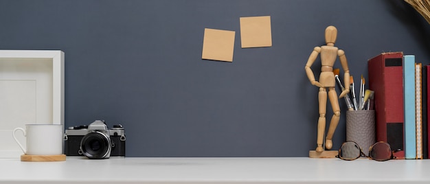 Digital devices on white table