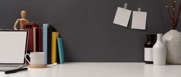 Digital devices on white table