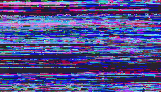 Photo digital distortions pixelated tv noise and grunge