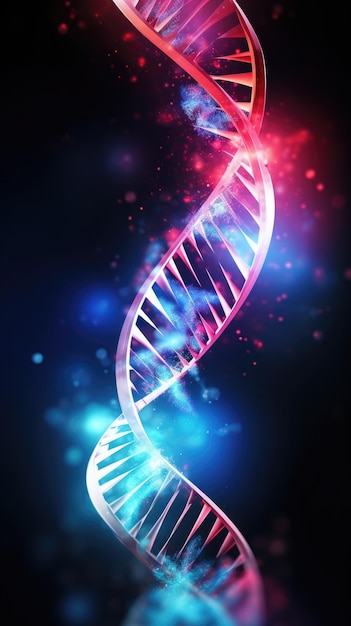 Digital dna helix structure wallpaper for the phone