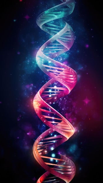 Digital dna strand structure wallpaper for the phone