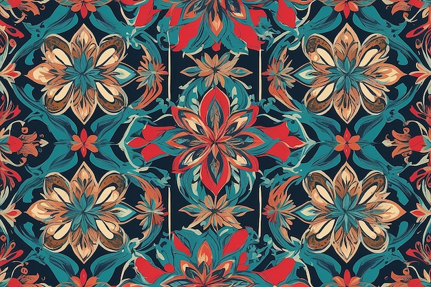 Digital Elegance Ornamental and Repeatable Geometric Pattern for Fashion and Design