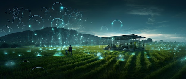 digital farming or digital architecture digital network