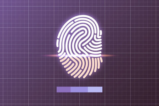 Фото Цифровой отпечаток пальца для концепции сети и безопасности