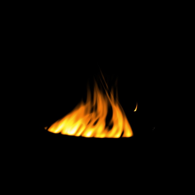 Digital fire effect on black background