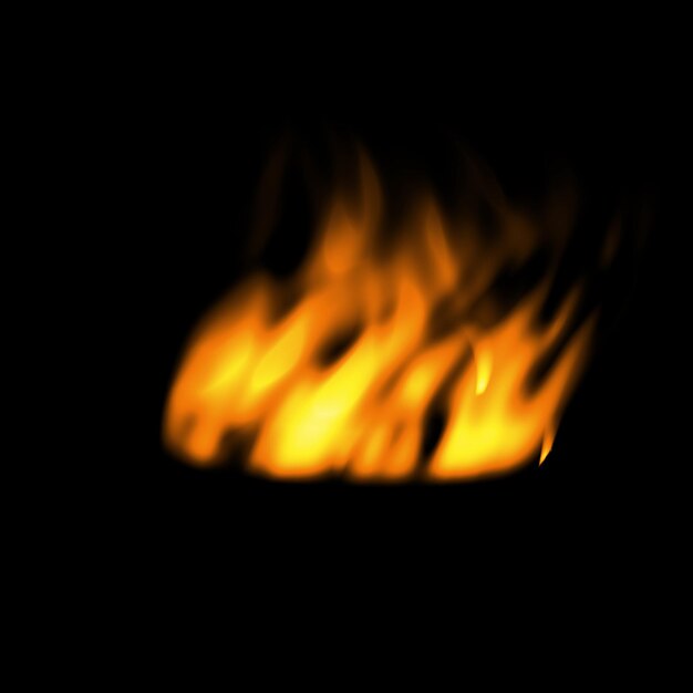 Digital fire effect on black background