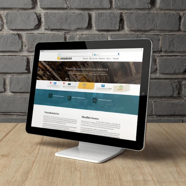 Digital generated devices on desktop responsive cool website design on screen are made up 3d render