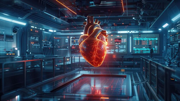 디지털 심장 박동 첨단 연구 시설 시각화