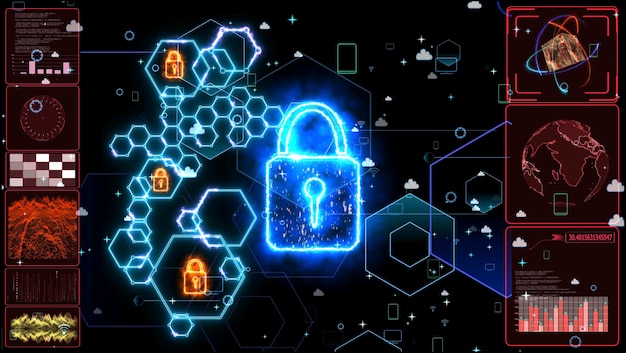 Digital hexagon circuit wire and lock protection and polygon\
with social media and currency