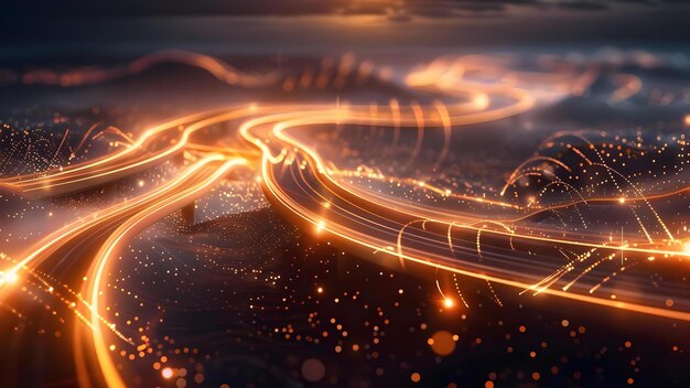 the digital highway facilitating global communication through coding graphics and agile transformation concept coding graphics agile transformation global communication digital highway