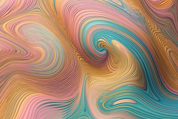 Digital holographic background with mesmerizing swirls and patterns