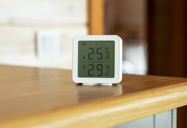 Digital home thermometer air temperature and humidity control
