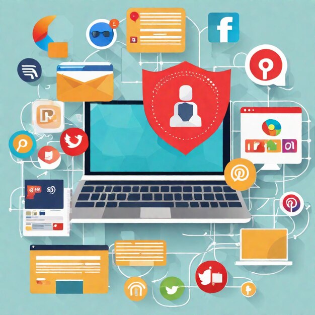 Premium AI Image  Digital Horizons Navigating the Social Media Landscape