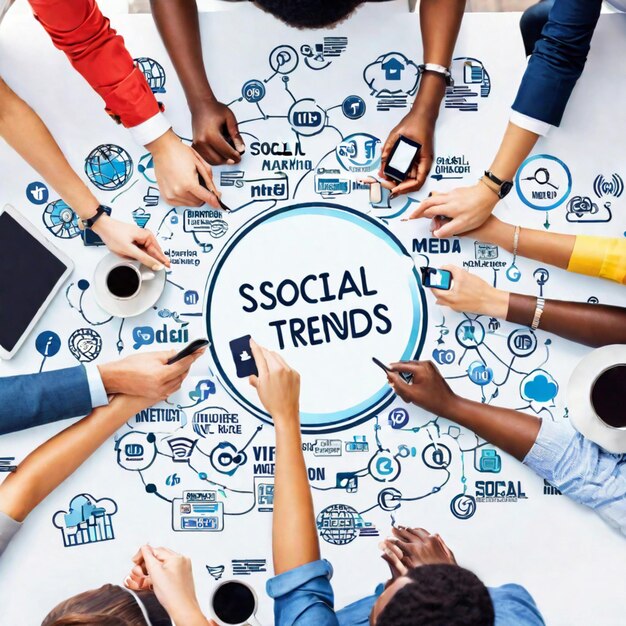 Premium AI Image  Digital Horizons Navigating the Social Media Landscape