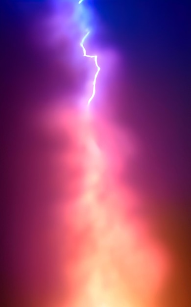 Foto illustrazione digitale di un fulmine astratto