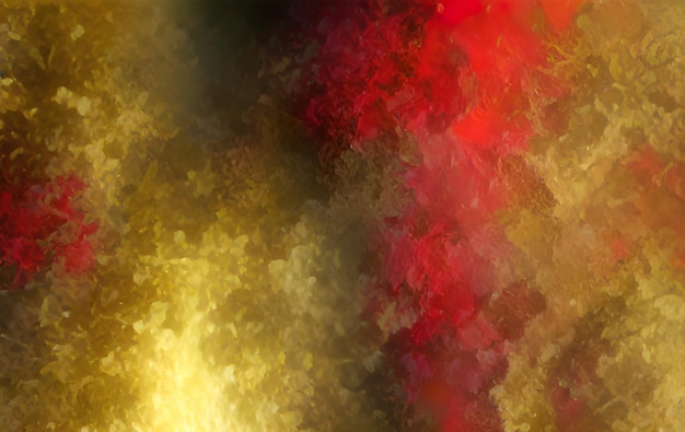 Digital illustration abstract red gold background