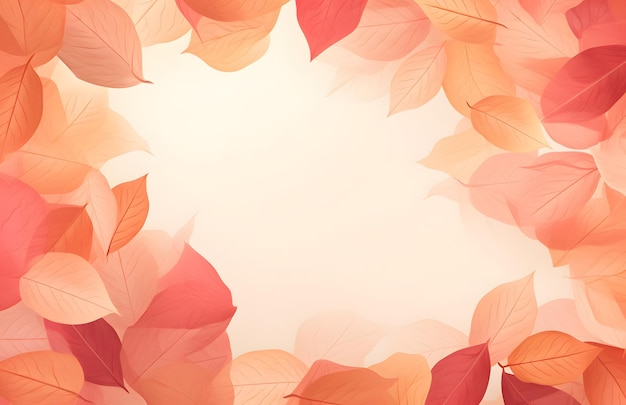 a digital illustration of a background with leaves and a white background.