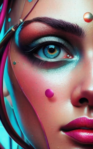 Цифровая иллюстрация красивого глаза девушки