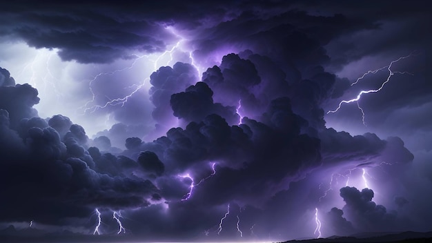 Цифровая иллюстрация, изображающая драматическое штормовое небо с темными волнистыми облаками, созданными ai