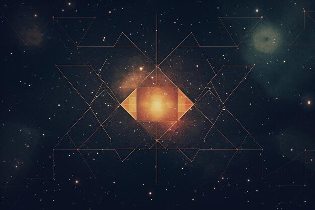 Premium AI Image | a digital illustration of a diamond in the sky.