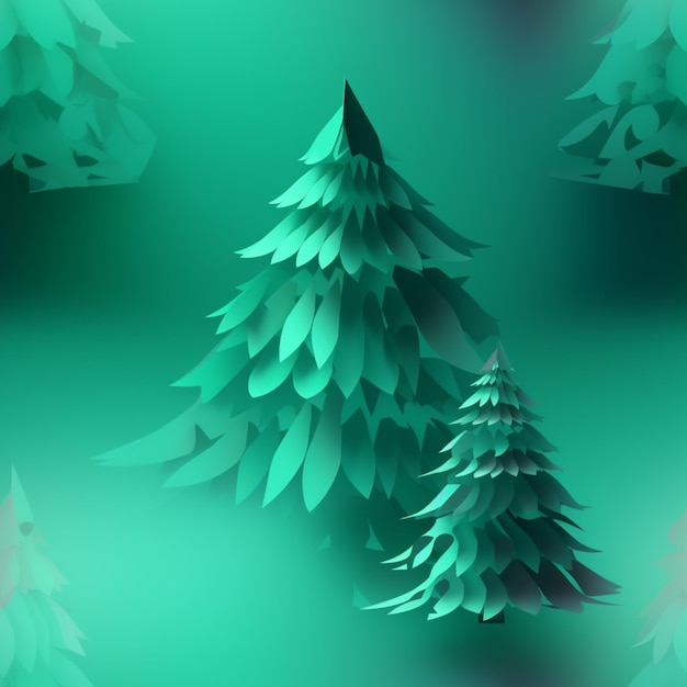 A digital illustration of a group of trees with the words christmas on the top.