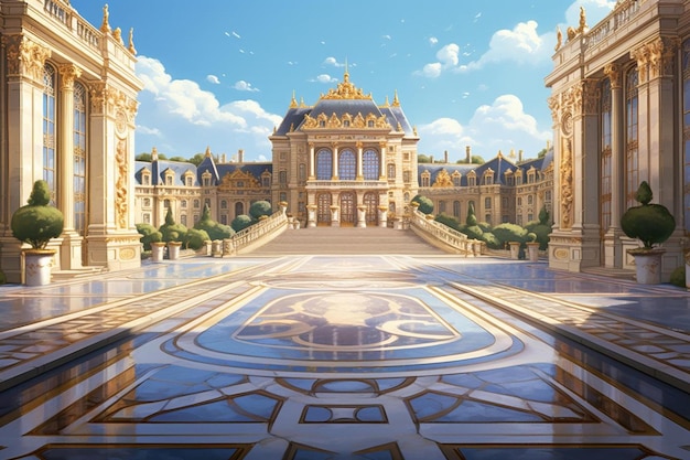 Цифровая иллюстрация дворца королевского дворца