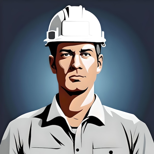 Digital illustration of a worker or a laborer for Labor day