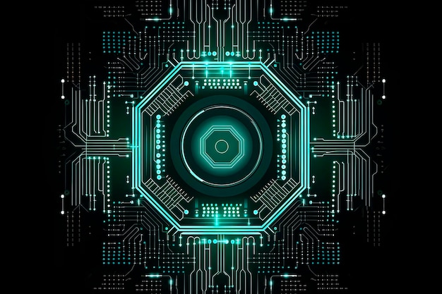 The digital image of a circuit board