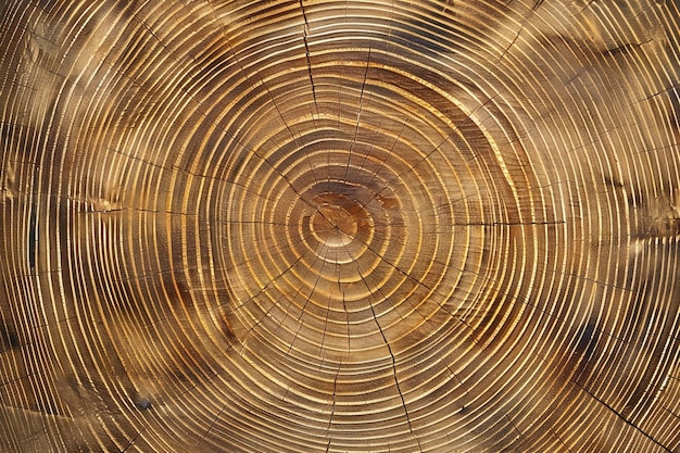 digital image of flat wood grain background closeup of tree rings light brown color tone top view