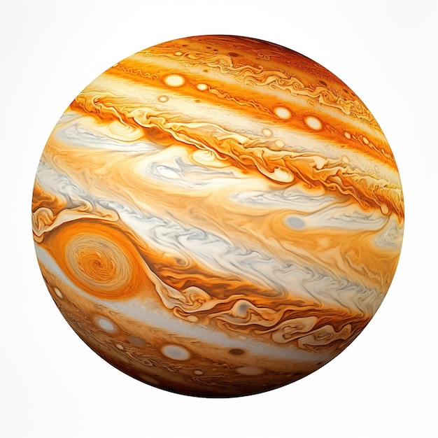 Photo a digital image of the planet jupiter