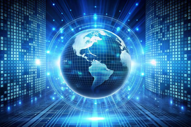 digital information technology binary world concept computer generated background graphics