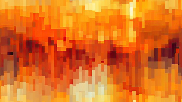 Digital landscape modern vibrant orange pixel pattern