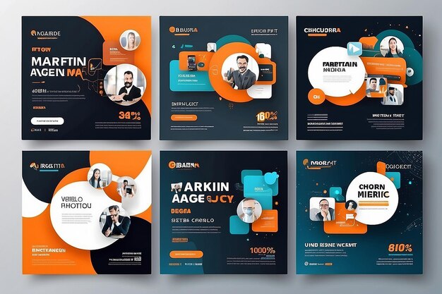 Digital marketing Agency banner for social media post template Set Corporate Business Promotion Social Media Web Banner