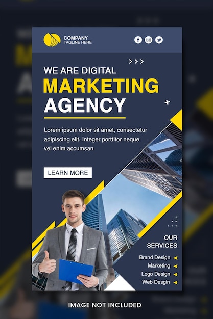 Digital marketing agency banner social