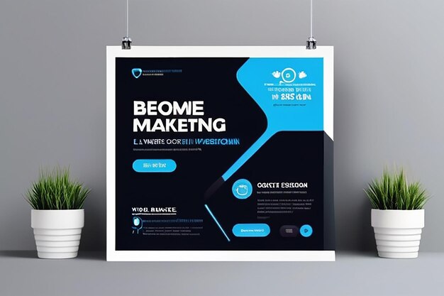 Digital marketing agency corporate social media banner web banner template square flyer design